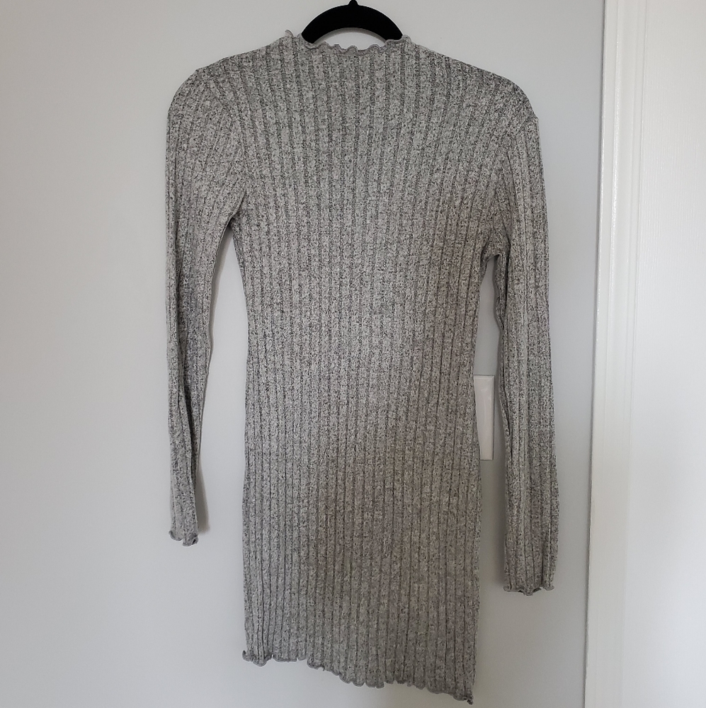 Gray knit dress